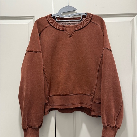 free people movement Tops - Free People Brown Intercept Pullover